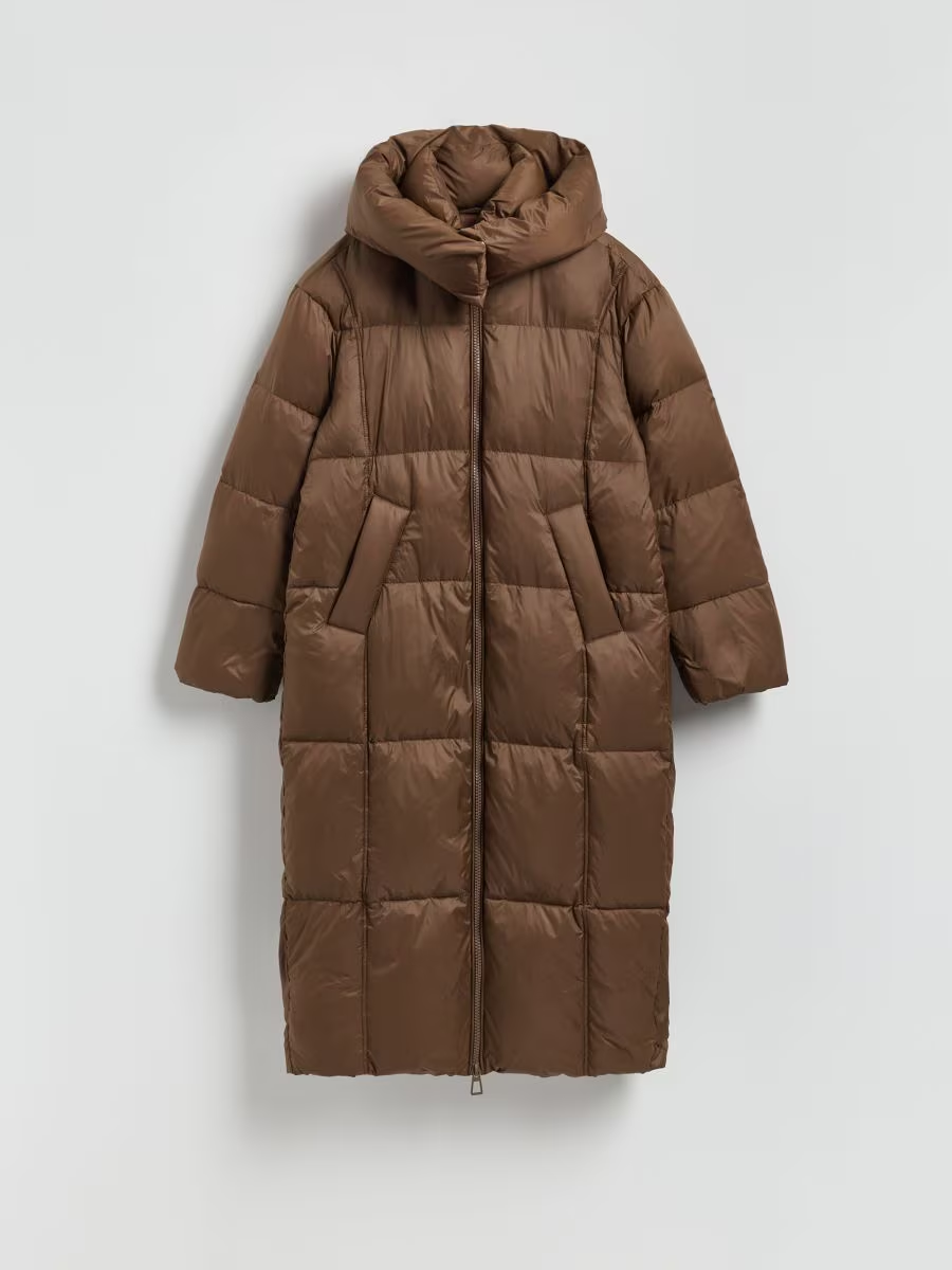 Down jacket with hood