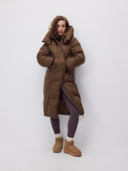 Down jacket with hood