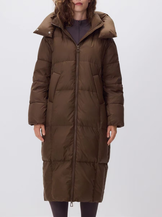 Down jacket with hood